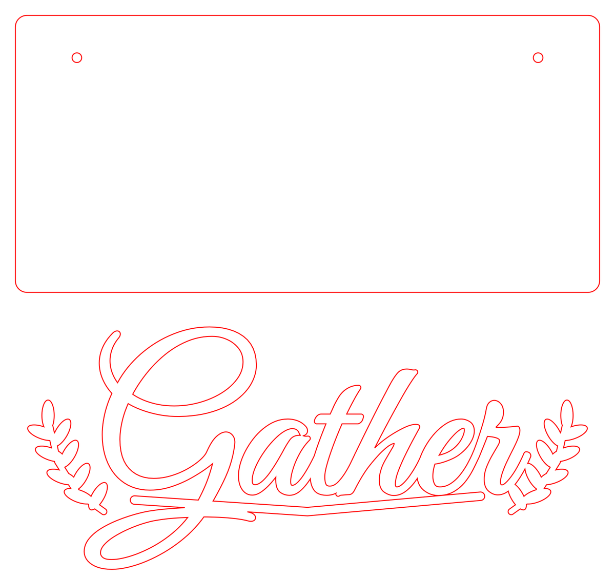 Gather Farmhouse Layered Sign cut sheet