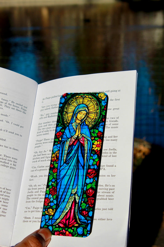 Virgin Mary Bookmark – Religious Catholic Gift, Christian Prayer Bookmark, Blessed Mother, Marian Devotional, Bible Accessories