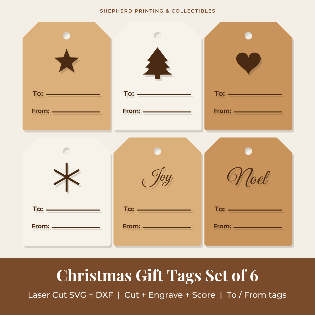 Christmas Gift Tags Set of 6 preview