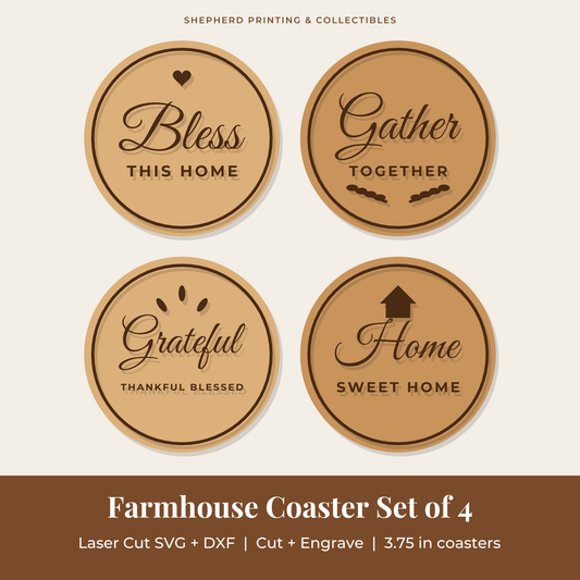 Farmhouse Coaster Set of 4 preview