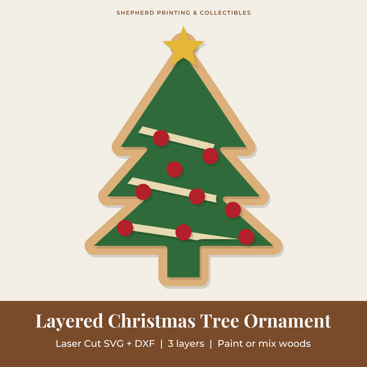 Layered Christmas Tree Ornament preview