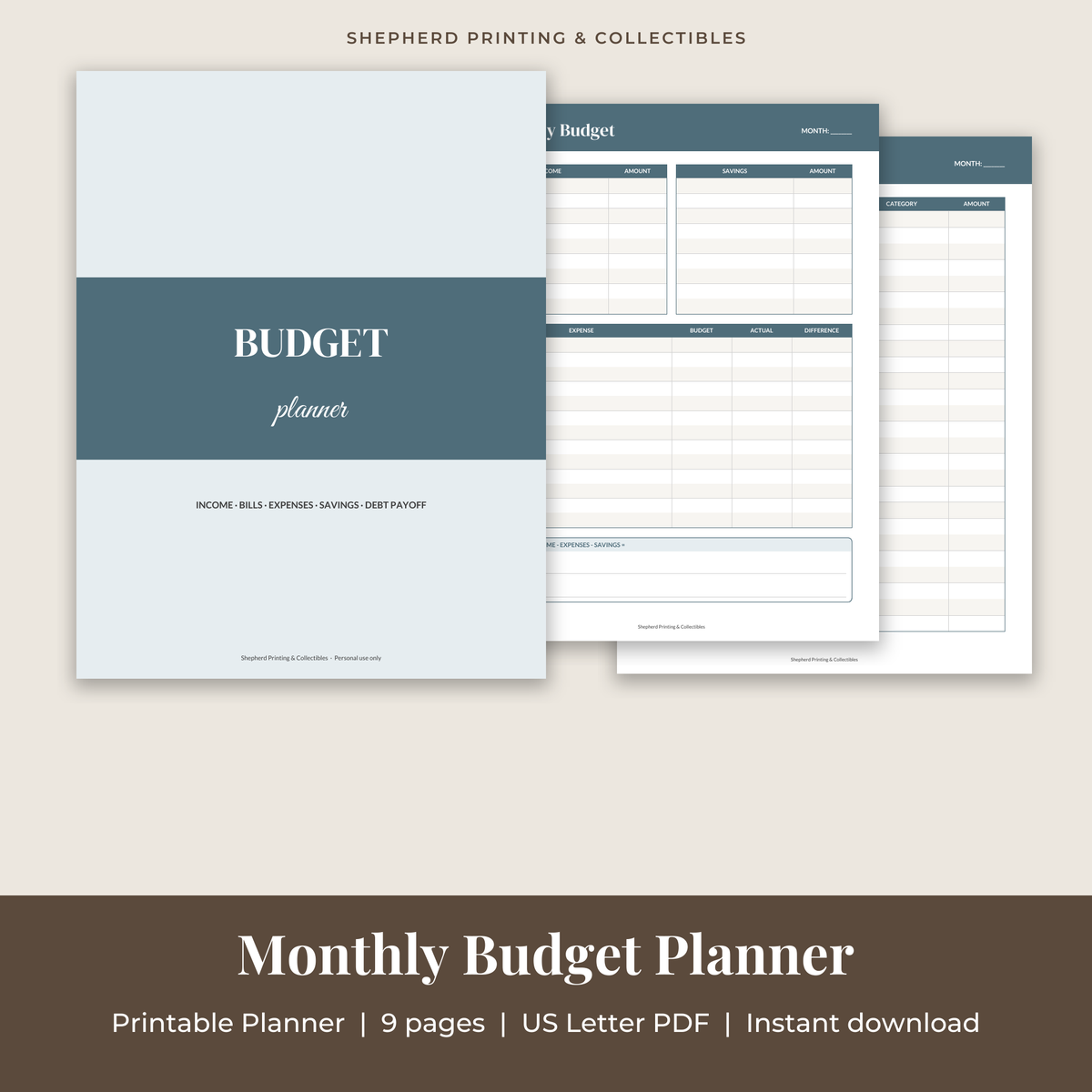 Monthly Budget Planner preview