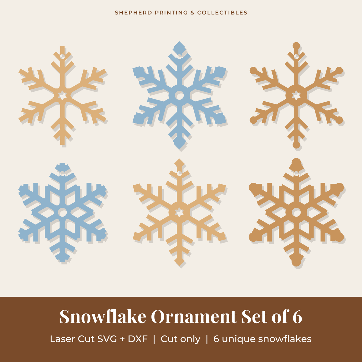 Snowflake Ornament Set of 6 preview