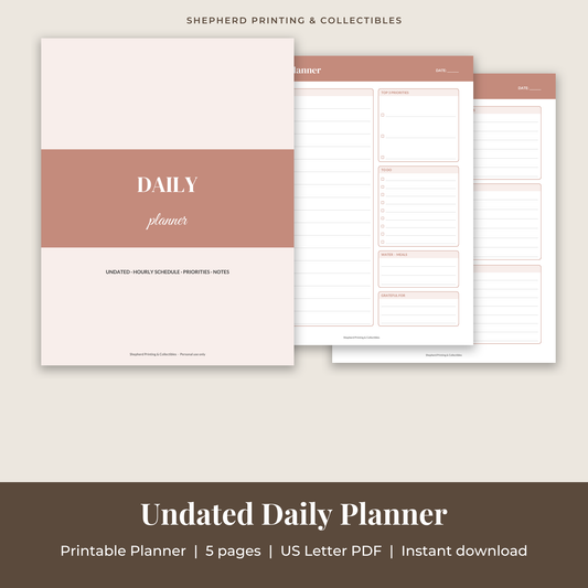 Undated Daily Planner preview